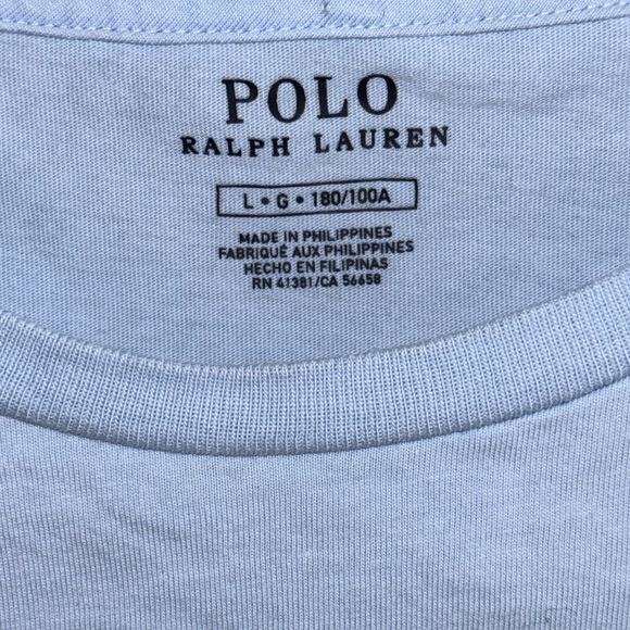 Polo by Ralph Lauren Blue Short Sleeve T-Shirt with Graphic Design - Picture 2 of 4